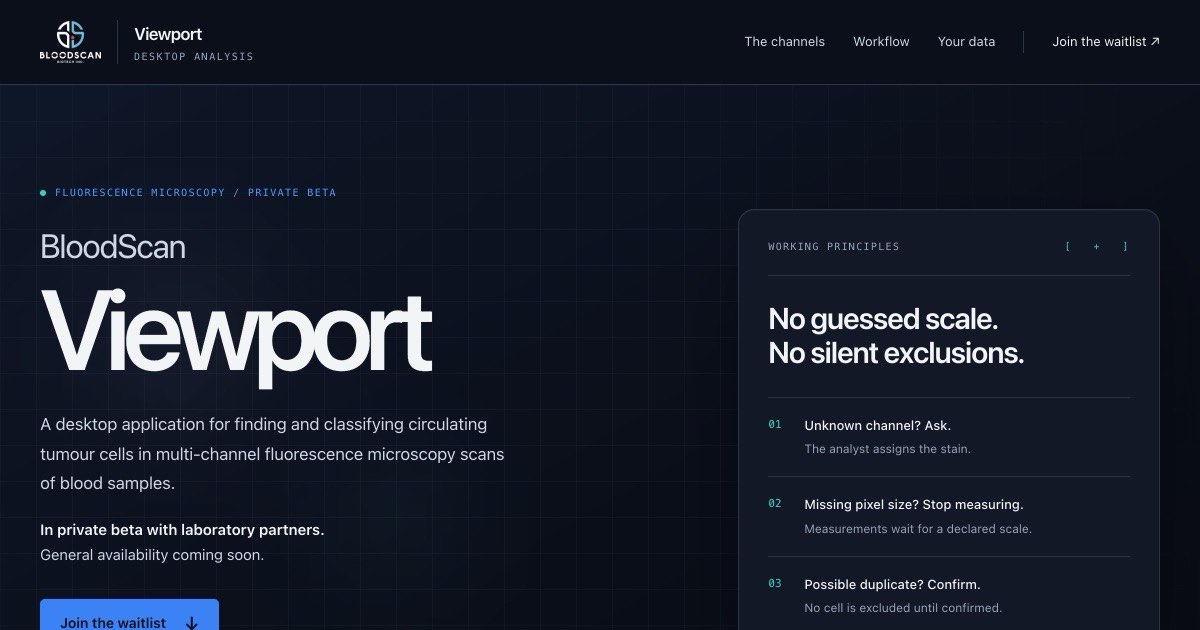 BloodScan Viewport 上線封閉測試，CTC 判讀流程邁向自動化